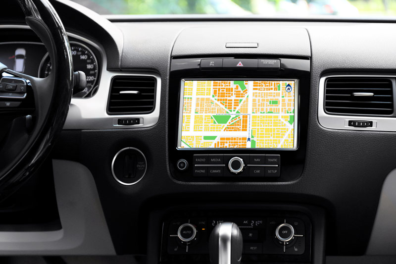 car dashboard navigation touchscreen and radio repair